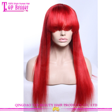 Perucas do laço por atacado marca de cabelo vermelho comprido cabelo humano Top Beauty